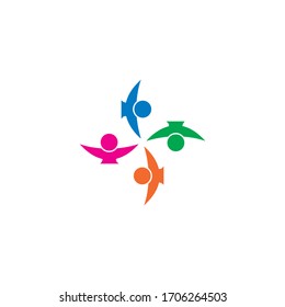 Adoption and community care Logo template vector icon