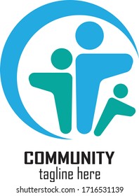 Adoption and community care Logo template vector icon
