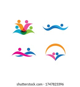 Adoption and community care Logo template vector