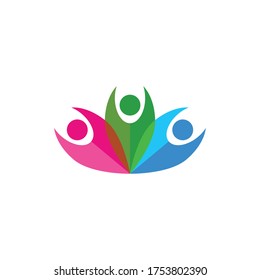 Adoption and community care Logo template vector