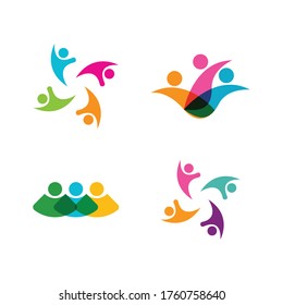 Adoption and community care Logo template vector