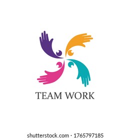 Adoption and community care Logo template vector icon for business