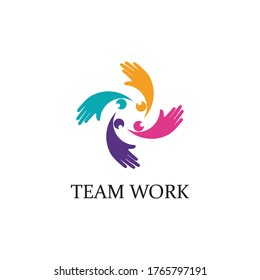 Adoption and community care Logo template vector icon for business