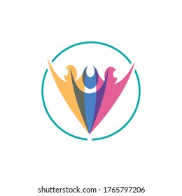Adopción y cuidado de la comunidad Icono vectorial de la plantilla de logotipo para empresas