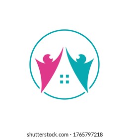 Adoption and community care Logo template vector icon for business