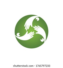 Adoption and community care Logo template vector icon for business