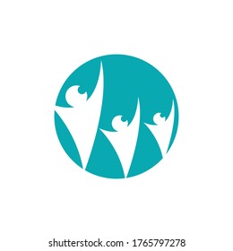 Adoption and community care Logo template vector icon for business