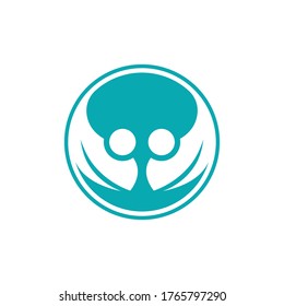 Adoption and community care Logo template vector icon for business