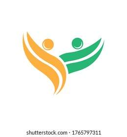 Adopción y cuidado de la comunidad Icono vectorial de la plantilla de logotipo para empresas