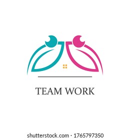 Adoption and community care Logo template vector icon for business