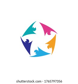 Adoption and community care Logo template vector icon for business