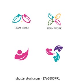Adoption and community care Logo template vector icon for business