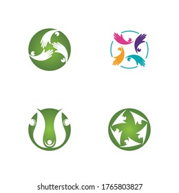 Adoption and community care Logo template vector icon for business