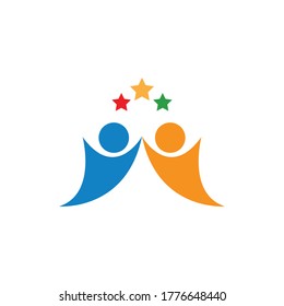 Adoption and community care Logo template vector