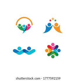 Adoption and community care Logo template vector