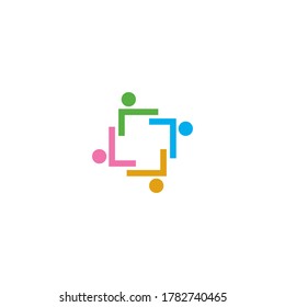 Adoption and community care Logo template vector icon