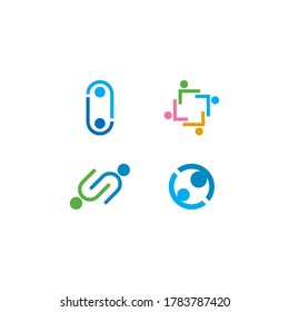 Adoption and community care Logo template vector icon