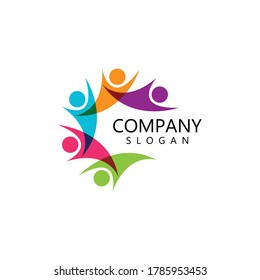 Adoption and community care Logo template vector