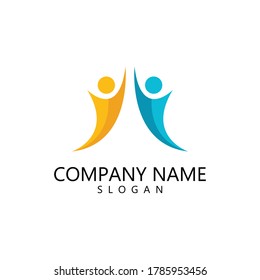 Adoption and community care Logo template vector