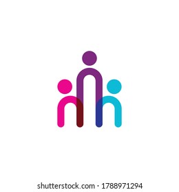 Adoption and community care Logo template vector