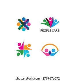 Adoption and community care Logo template vector