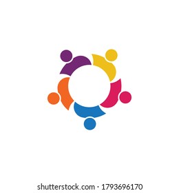 Adoption and community care Logo template vector icon