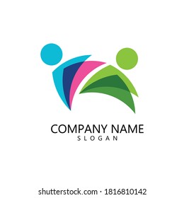 Adoption and community care Logo template vector