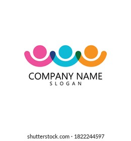 Adoption and community care Logo template vector