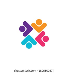 Adoption and community care Logo template vector