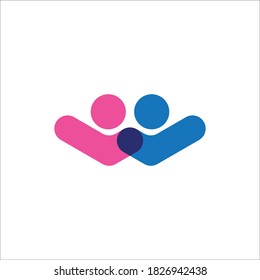 Adoption and community care Logo template vector