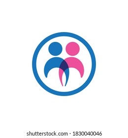 Adoption and community care Logo template vector
