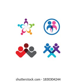 Adoption and community care Logo template vector