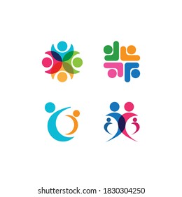 Adoption and community care Logo template vector