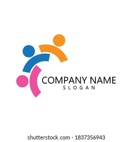 Adoption and community care Logo template vector