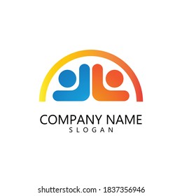Adoption and community care Logo template vector