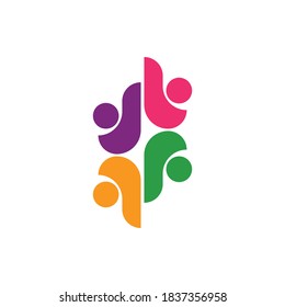 Adoption and community care Logo template vector