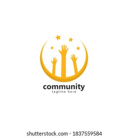 Adoption and community care Logo template vector icon