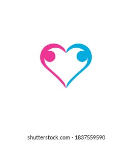 Adoption and community care Logo template vector icon