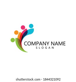 Adoption and community care Logo template vector