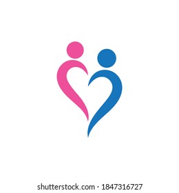 Adoption and community care Logo template vector