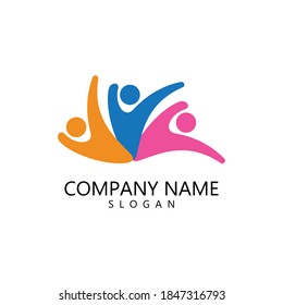 Adoption and community care Logo template vector