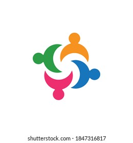 Adoption and community care Logo template vector