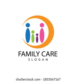Adoption and community care Logo template vector