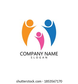 Adoption and community care Logo template vector