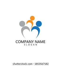 Adoption and community care Logo template vector