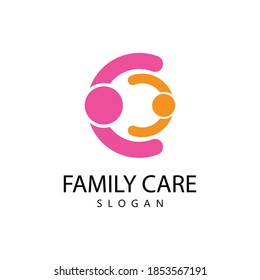 Adoption and community care Logo template vector