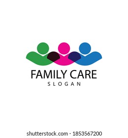Adoption and community care Logo template vector