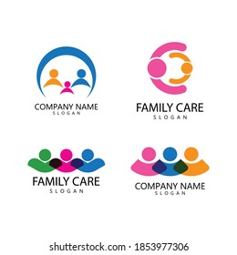 Adoption and community care Logo template vector