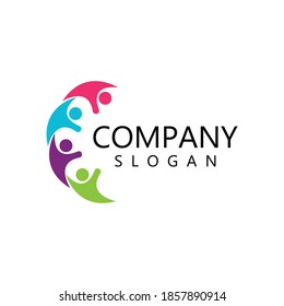 Adoption and community care Logo template vector