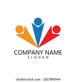 Adoption and community care Logo template vector
